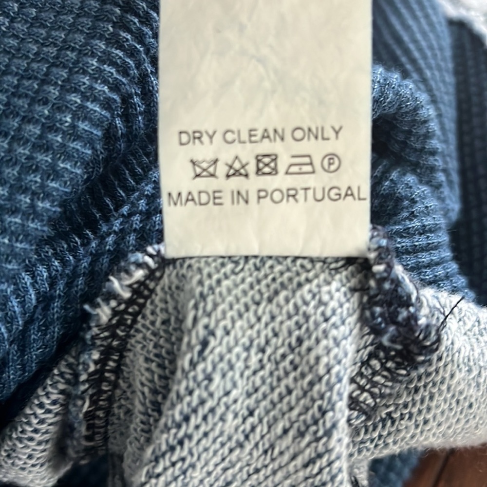 Atlein Asymmetrical Blue Knit Dress Architectural Minimalist Blue size small - Picture 11 of 13